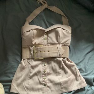 bebe bustier halter top